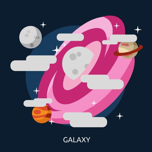 Galaxy konzeptionelle Darstellung Design vektor