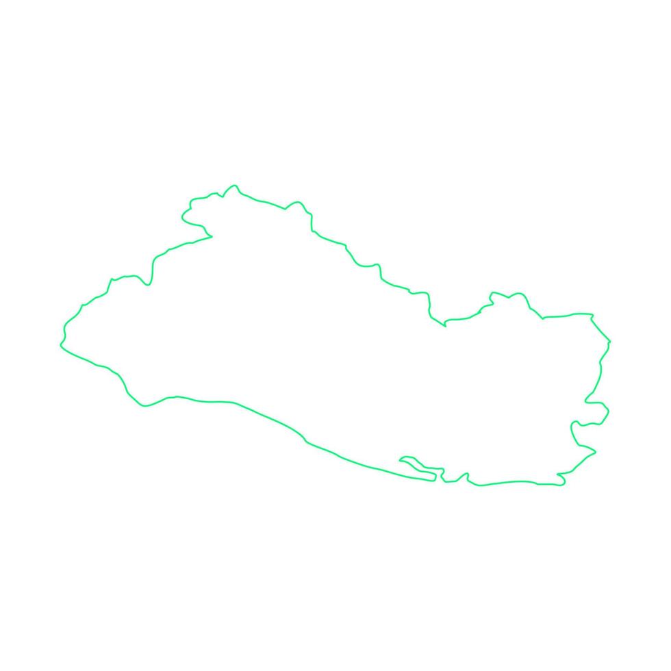 Elsalvador-Karte auf weißem Hintergrund vektor