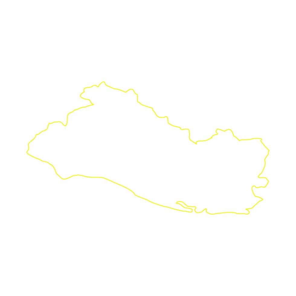 Elsalvador-Karte auf weißem Hintergrund vektor