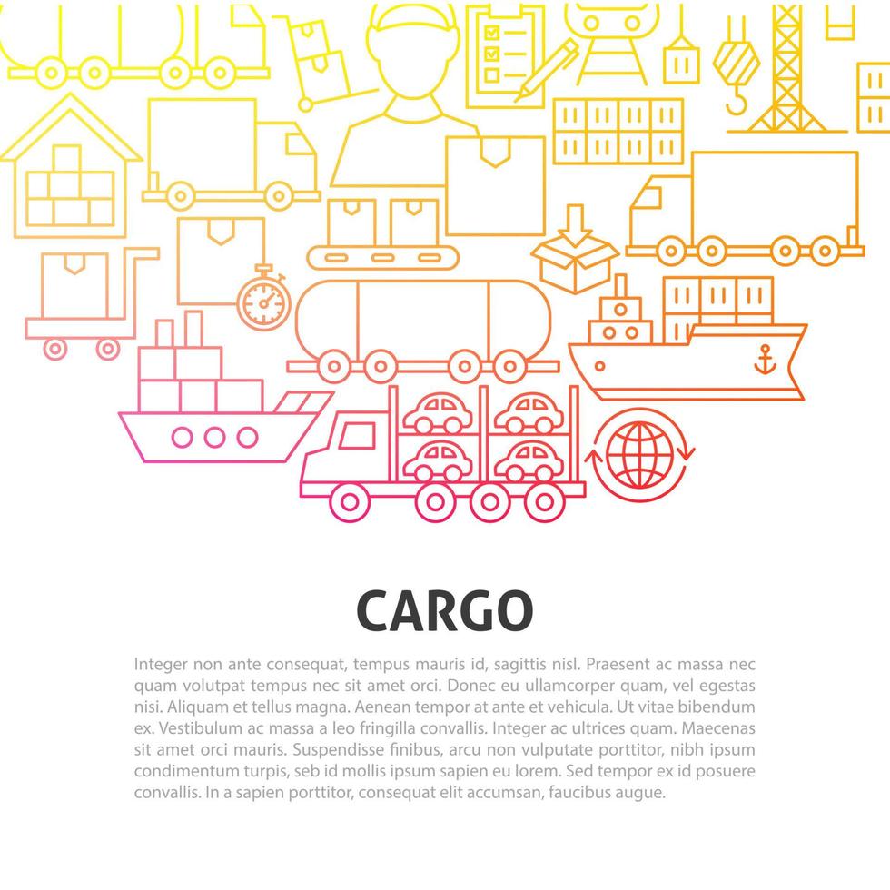 Cargo-Line-Konzept vektor
