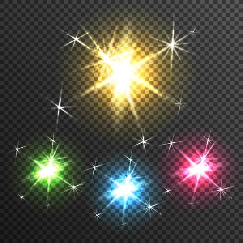 Starburst Light Effect Transparent Image vektor