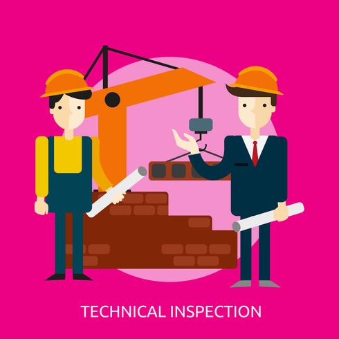 Technische Inspektion konzeptionelle Illustration Design vektor