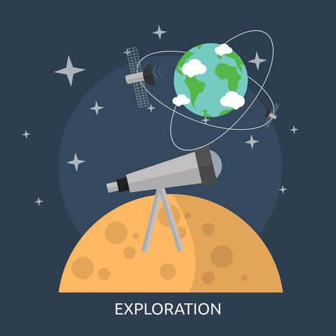 Exploration Konceptuell illustration Design vektor