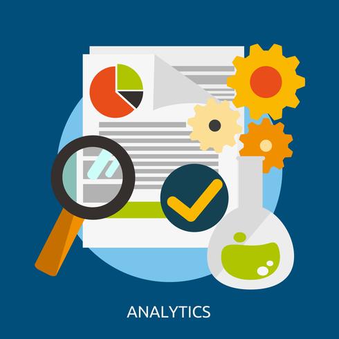 Analytics Konceptuell illustration Design vektor