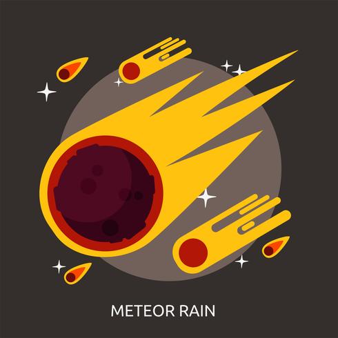 Meteor Rain Konceptuell illustration Design vektor