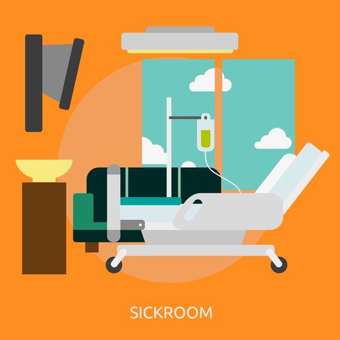 Sickroom konzeptionelle Illustration Design vektor