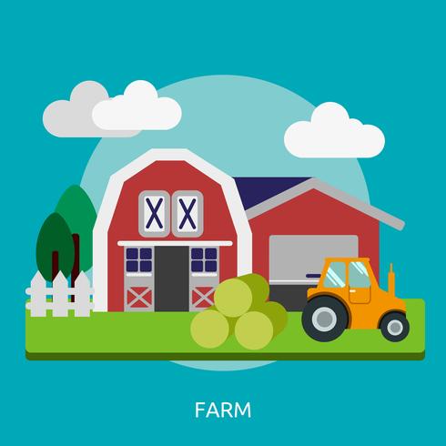 Farm Conceptual Illustration Design vektor