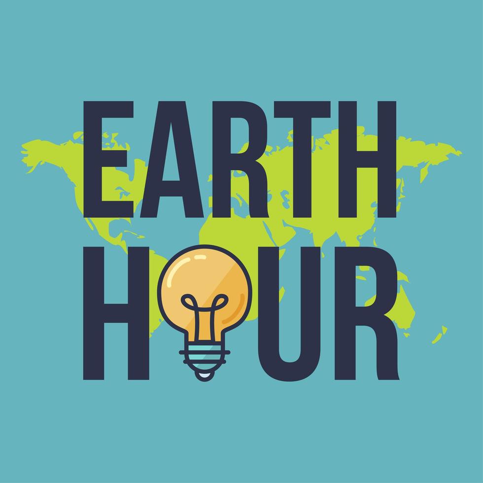 earth hour banner vektor