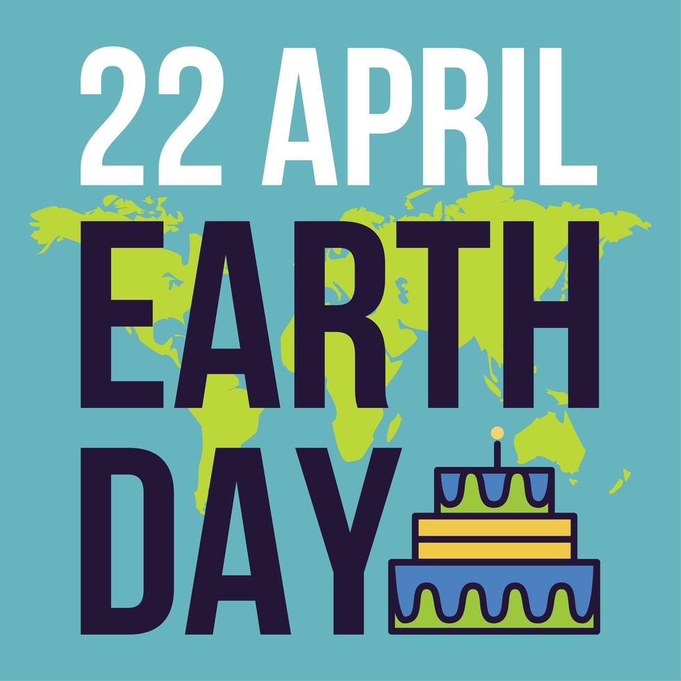 Happy Earth Day Schriftzug vektor