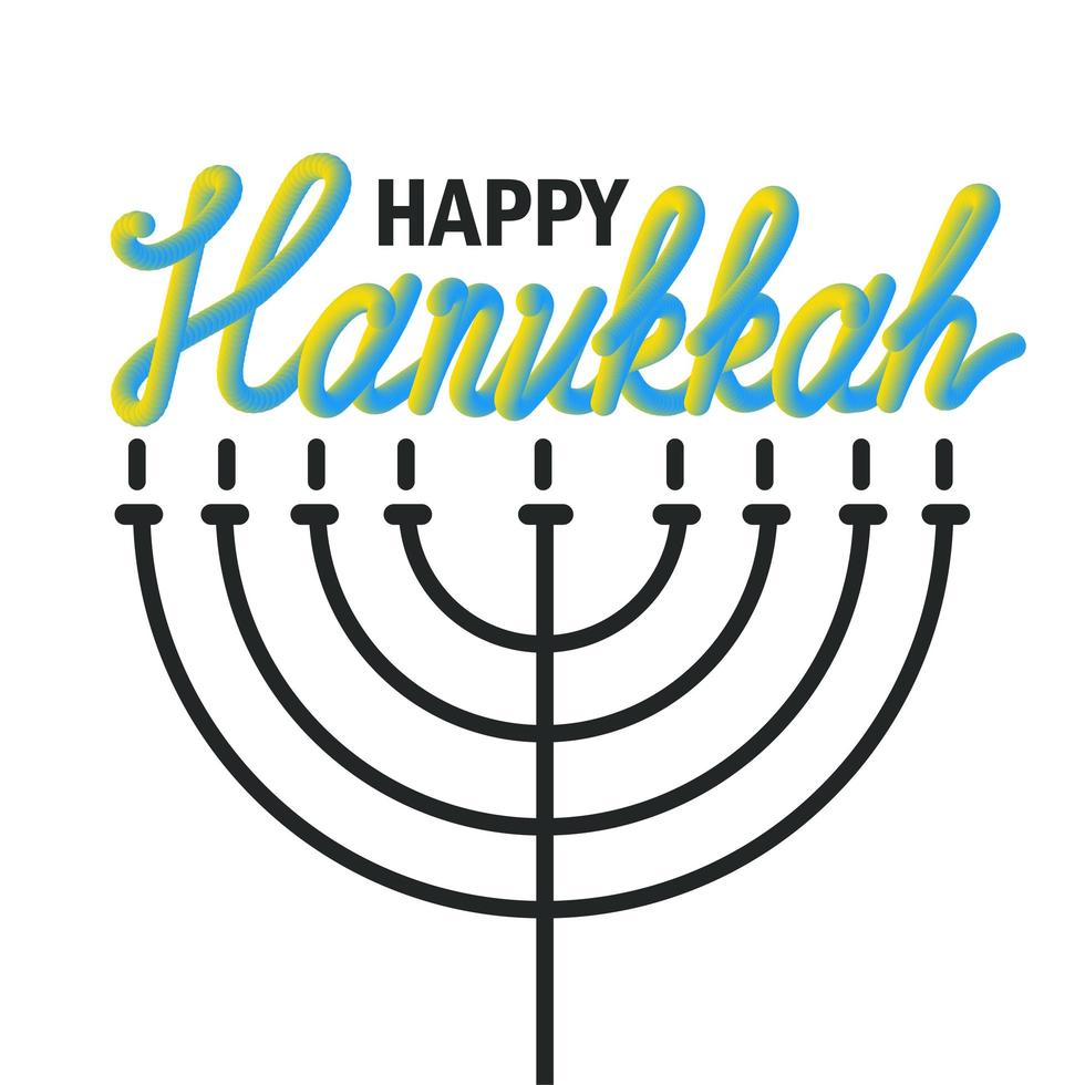 Hanukkah hälsning banner vektor