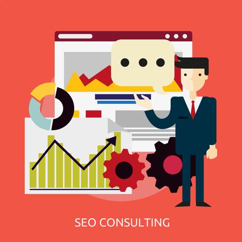 SEO Consulting Konceptuell illustration Design vektor