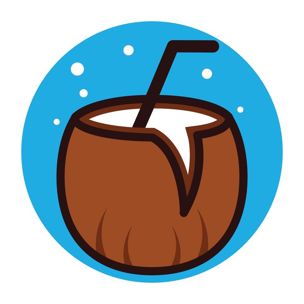 kokos vatten koncept vektor