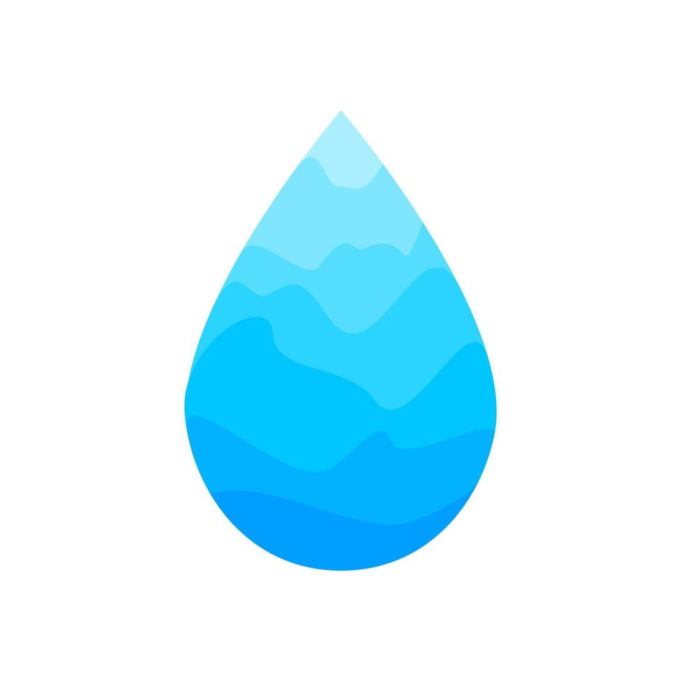 Wassertropfen-Vektor-Symbol. abstrakte Vektorsammlung des flachen Wassertropfenlogos. Symbole für Tröpfchen, Wasserpunktdreiecke, Regen, Regentropfen, Firmenlogo und Blasendesign. vektor