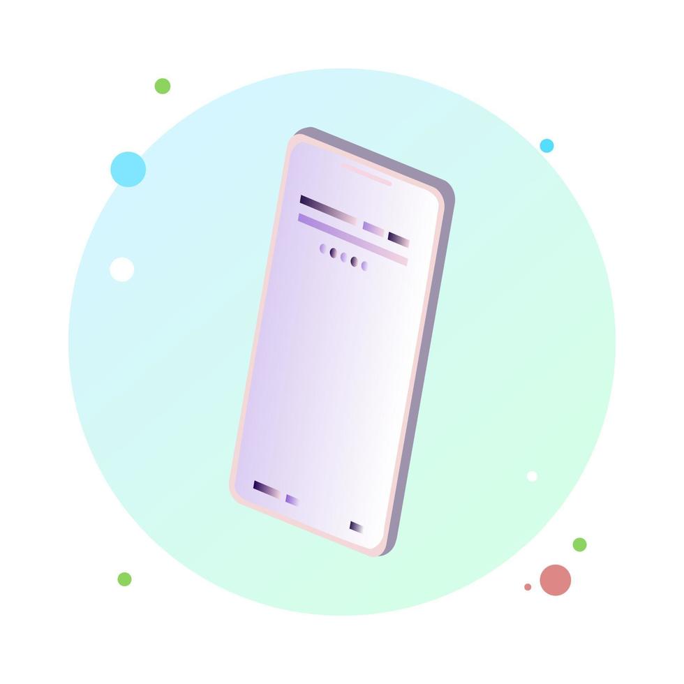Isometrisches Smartphone 3d im Kreissymbol. realistisches Handy kann eine Vorlage für Infografiken oder Präsentation der Benutzeroberfläche sein. rahmenloses Smartphone. Vektor-Illustration-UI-UX-Design. vektor