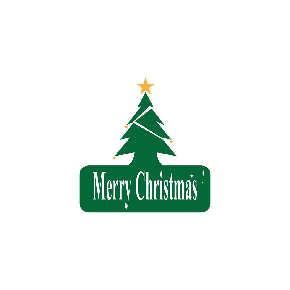 Frohe Weihnachten-Logo-Vektor-Vorlage vektor