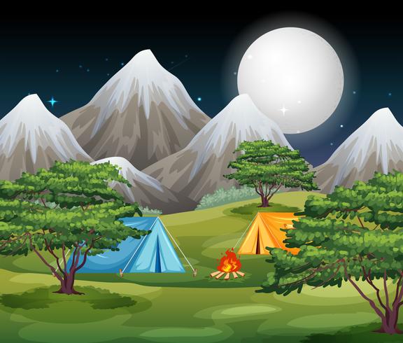 Camping in der Naturszene vektor
