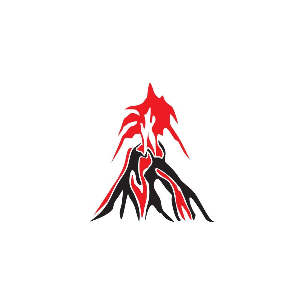 vulkanutbrott logotyp vektorillustration vektor