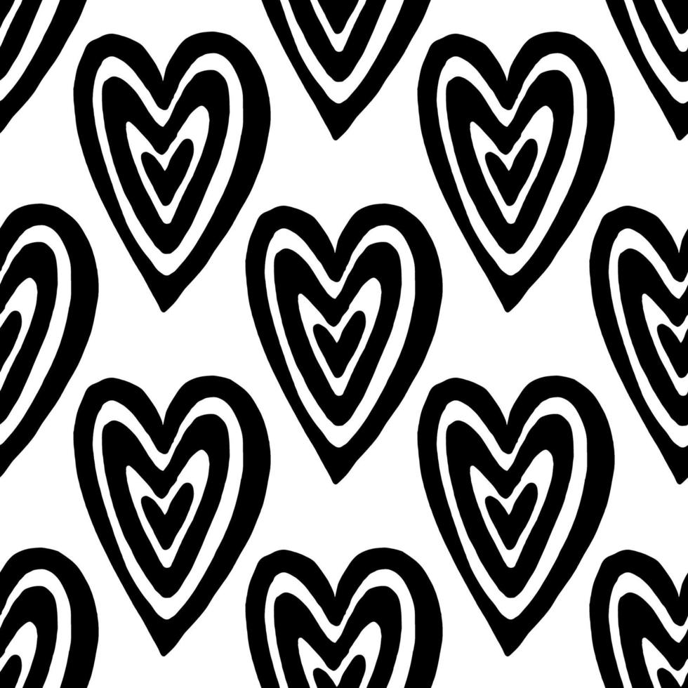 hjärta doodle ritning seamless pattern.design dekoration element. vektor