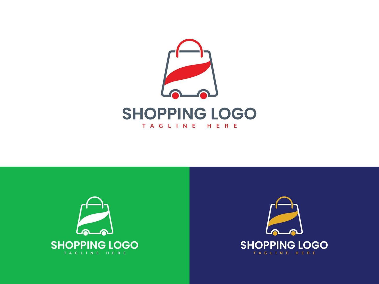 Shopping-Logo-Design-Vektor-Vorlage vektor