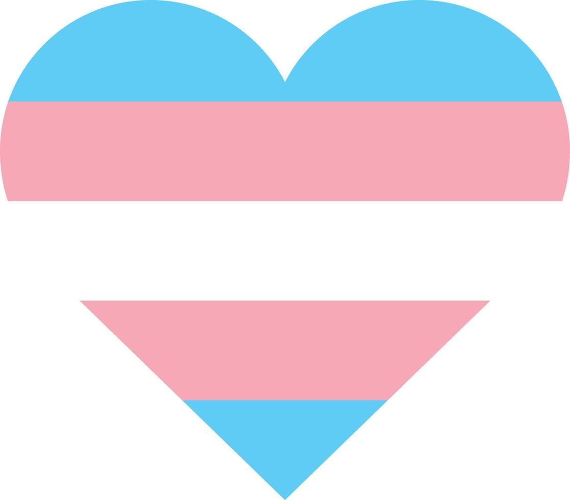 Transgender-Flagge im Herzen vektor