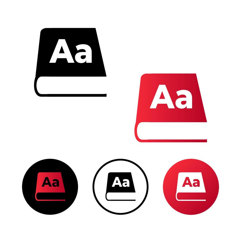 abstrakt ordbok ikon illustration vektor