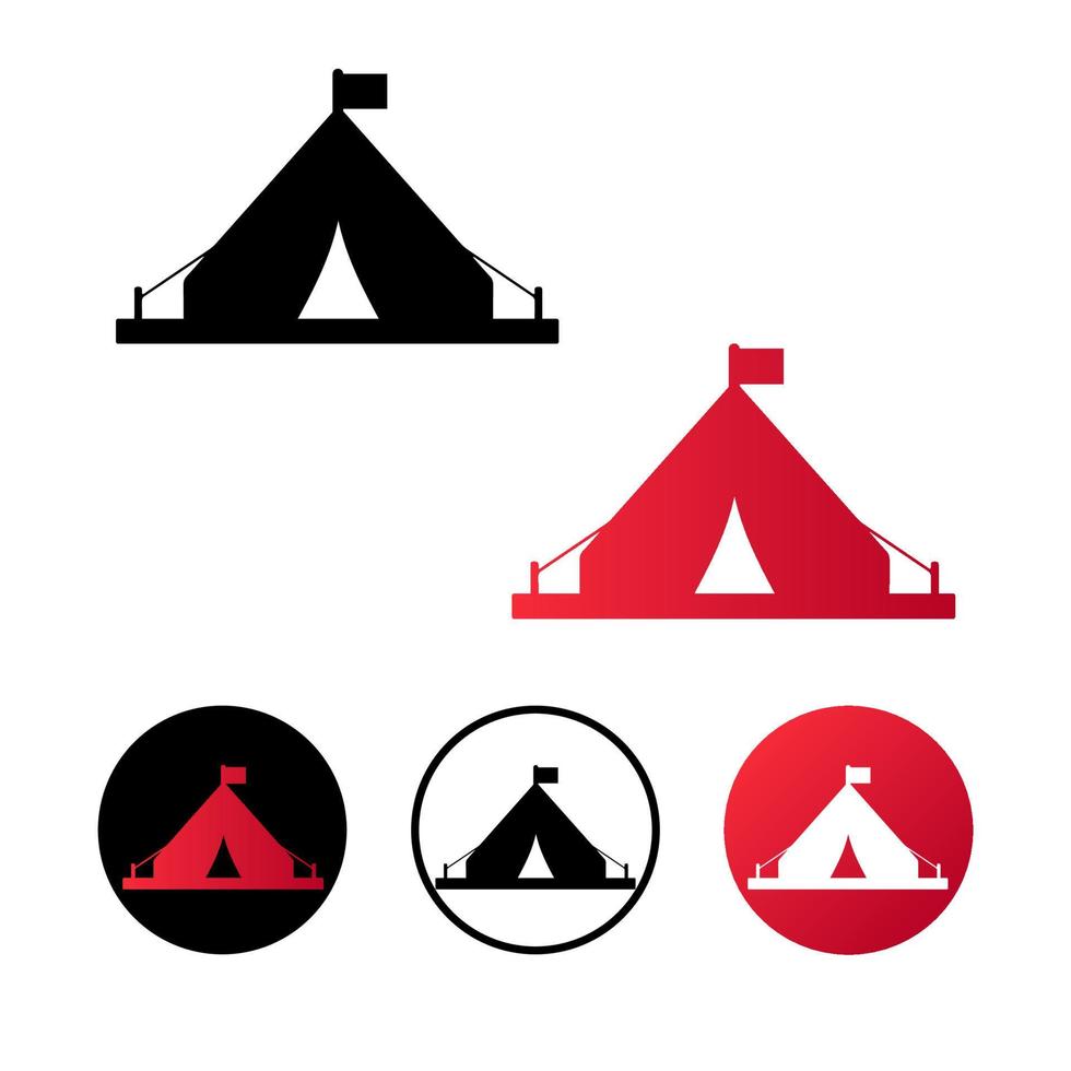 abstrakte Campingzelt-Symbolillustration vektor