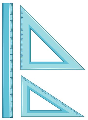 Set med geometrisk linjal vektor