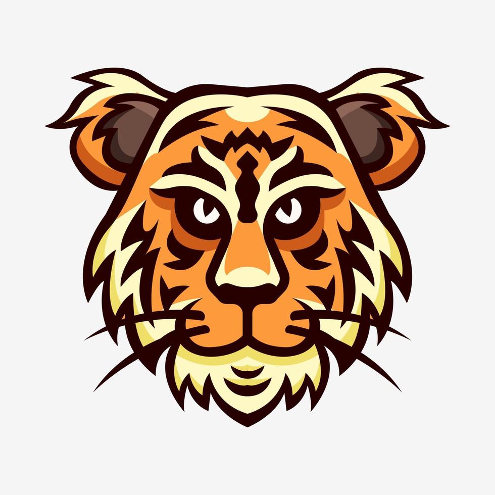 Tigerkopf-Maskottchen-Sport-Logo vektor