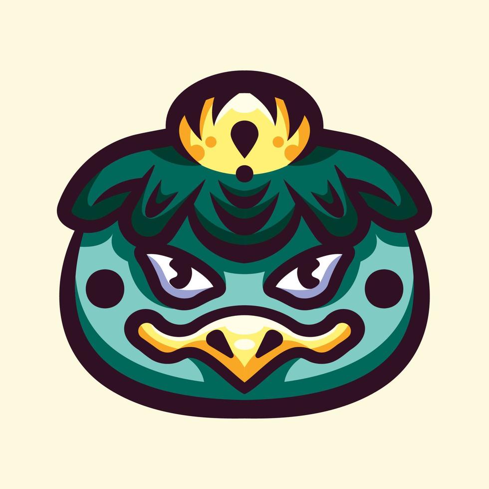 japanisches Monster-Kappa-Illustrationslogo vektor