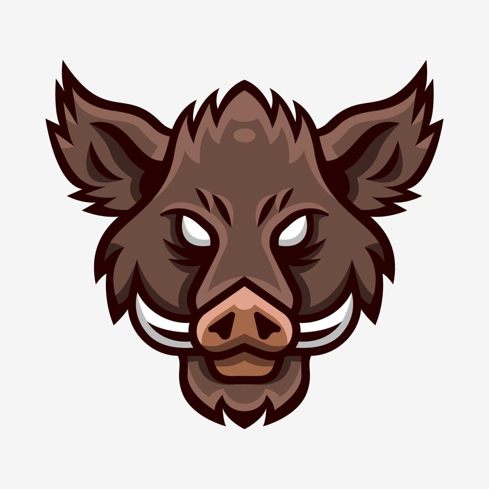 Wildschweinkopf Maskottchen Sport Logo vektor