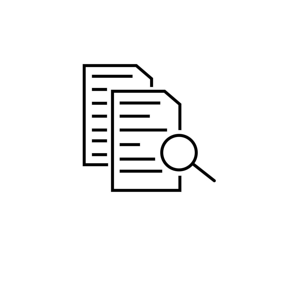 seo dokument vektor ikon svart med vit bakgrund design