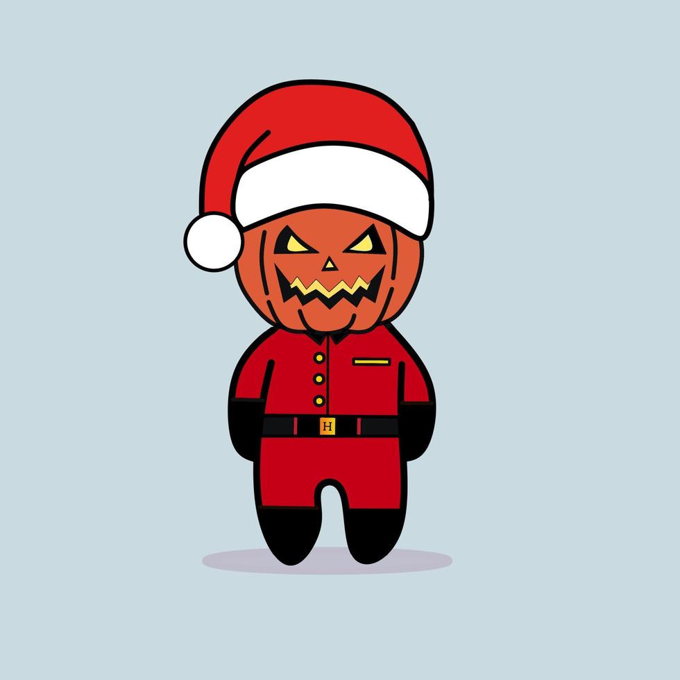 halloween och jultema karaktär logotyp mall vektor ikon illustration.