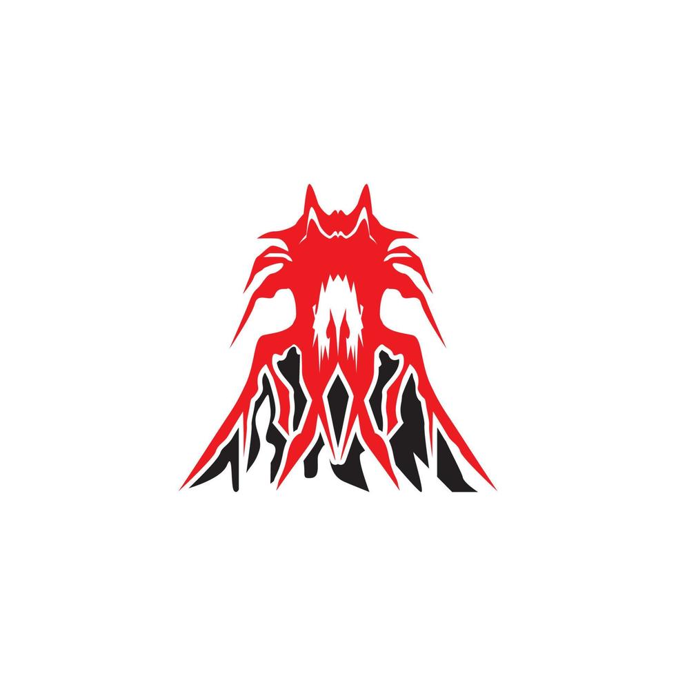 Vulkanausbruch-Logo-Vektor-Illustration vektor
