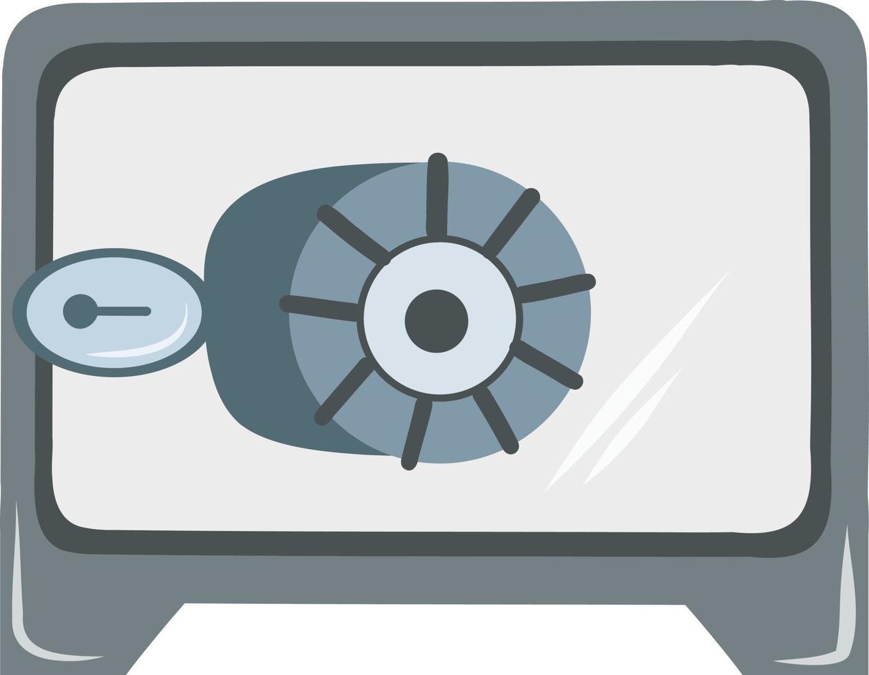 Tresor und Tresor. geschlossene Tresore isoliert. Stahlbanksafes und Tresore isolierte Vektorillustration. vektor