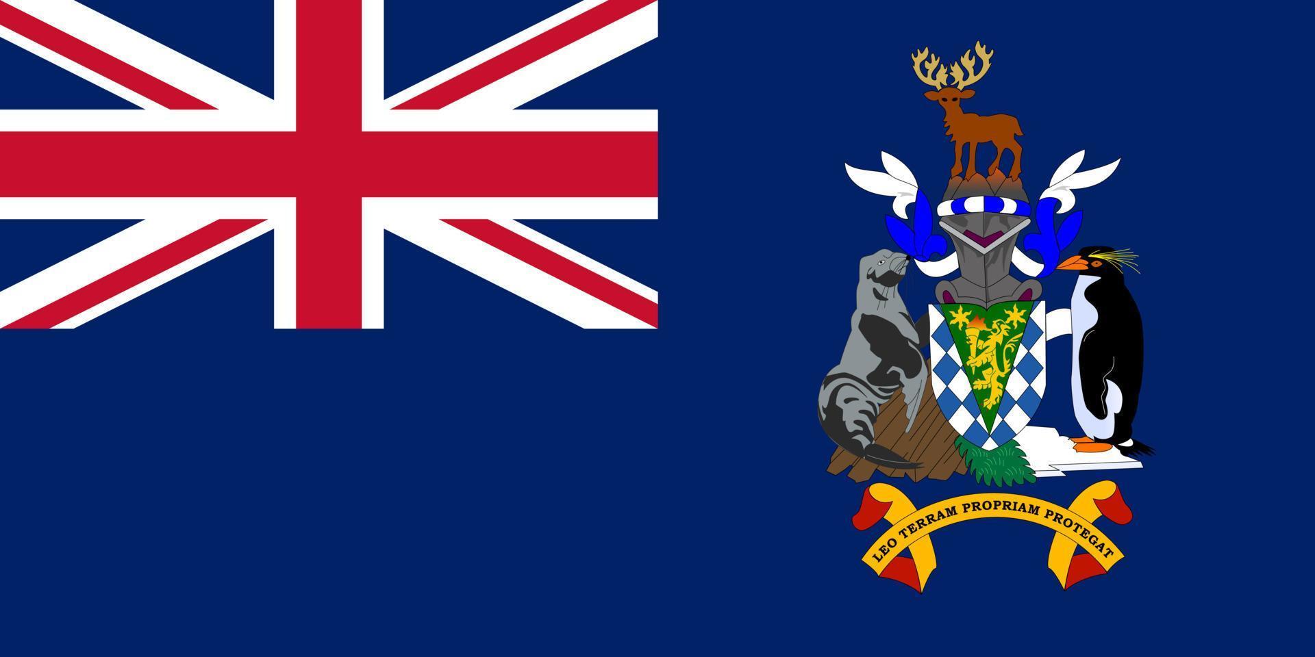 södra georgien och södra sandwichöarna flaggvektor vektor
