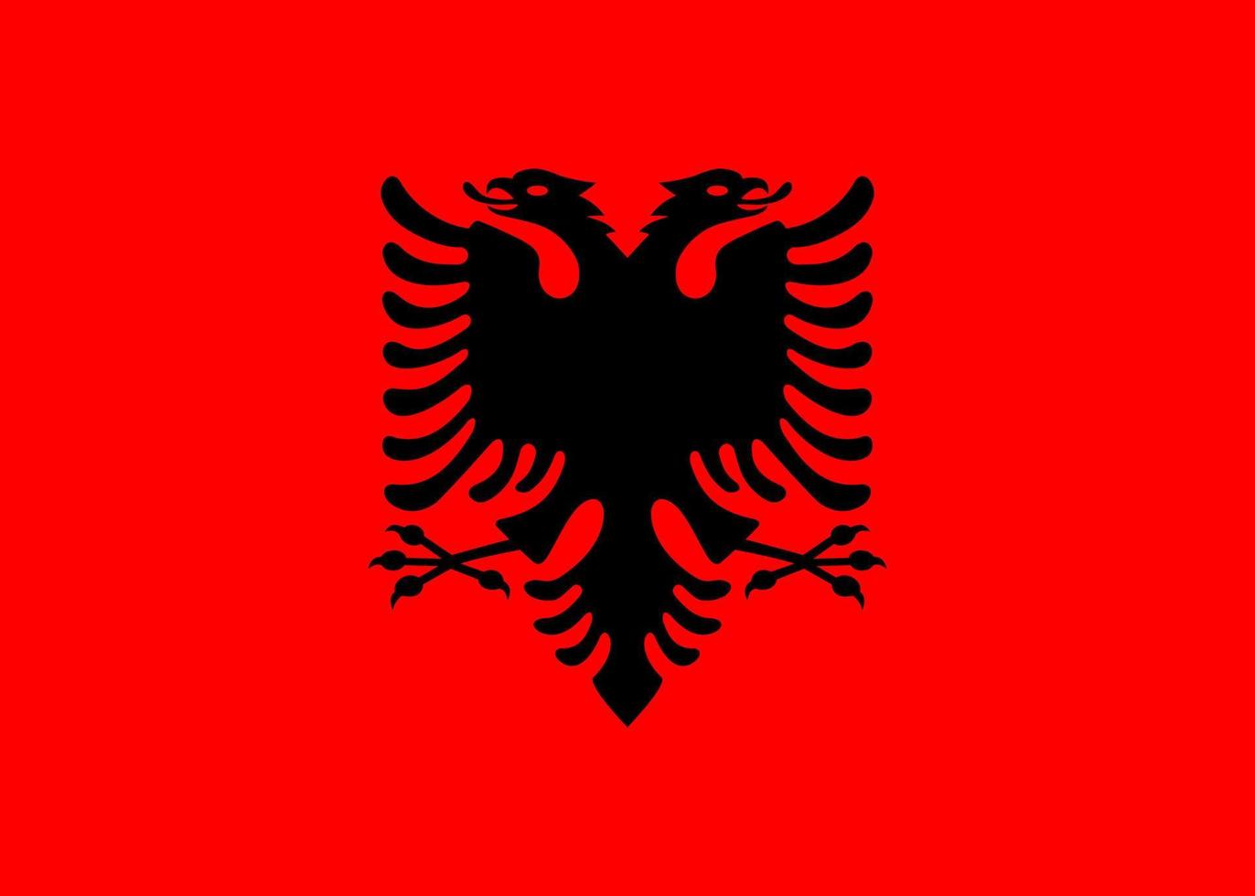 Albanien flagga vektor