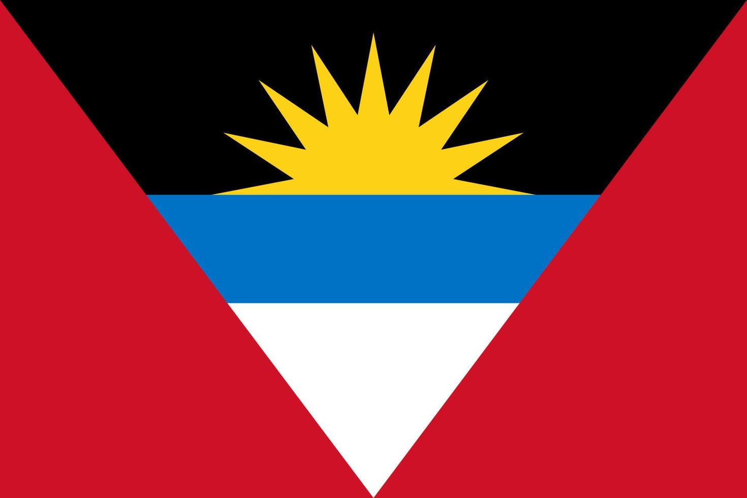 Antigua und Barbuda Flaggenvektor vektor