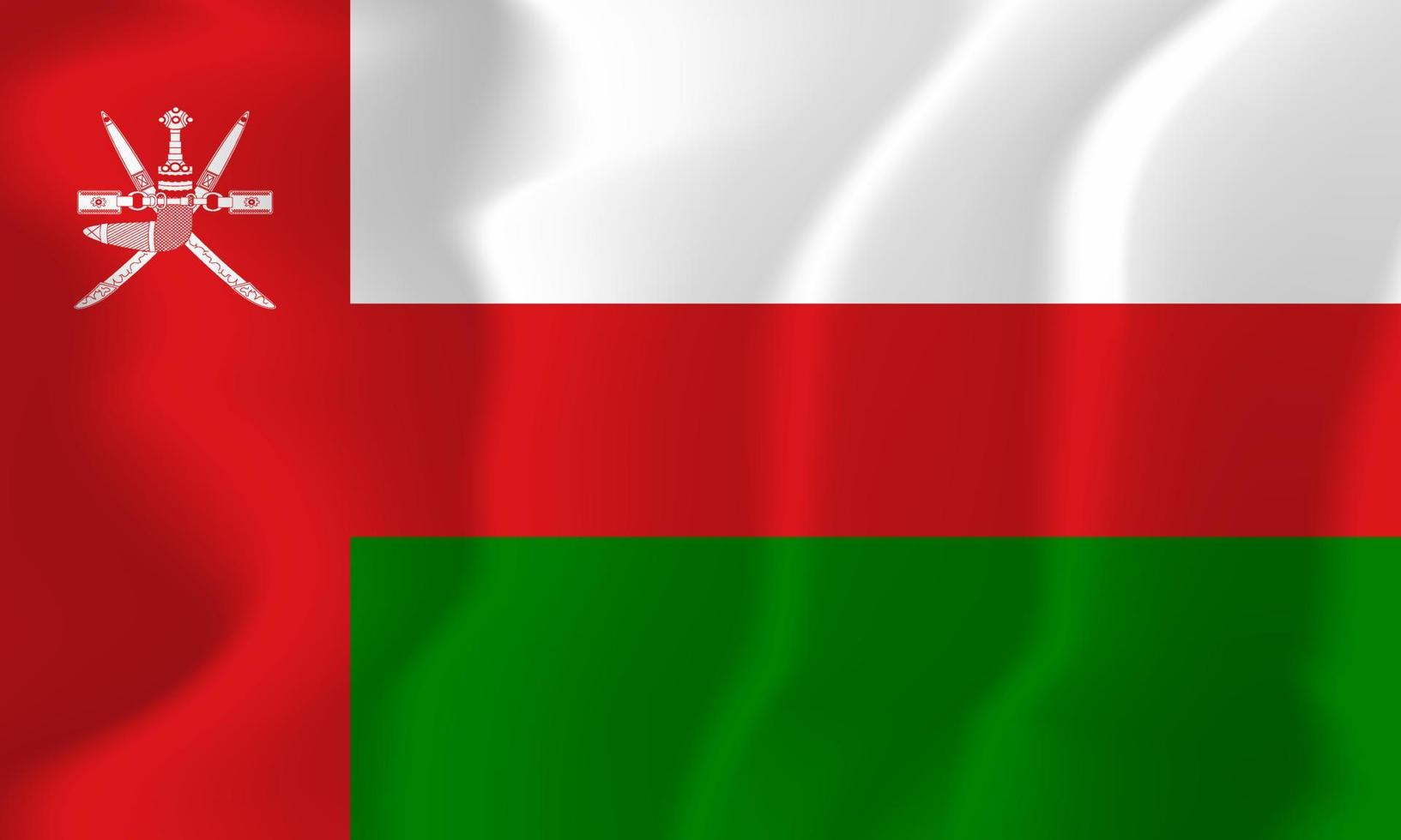 Oman nationella viftande flagga bakgrundsillustration vektor