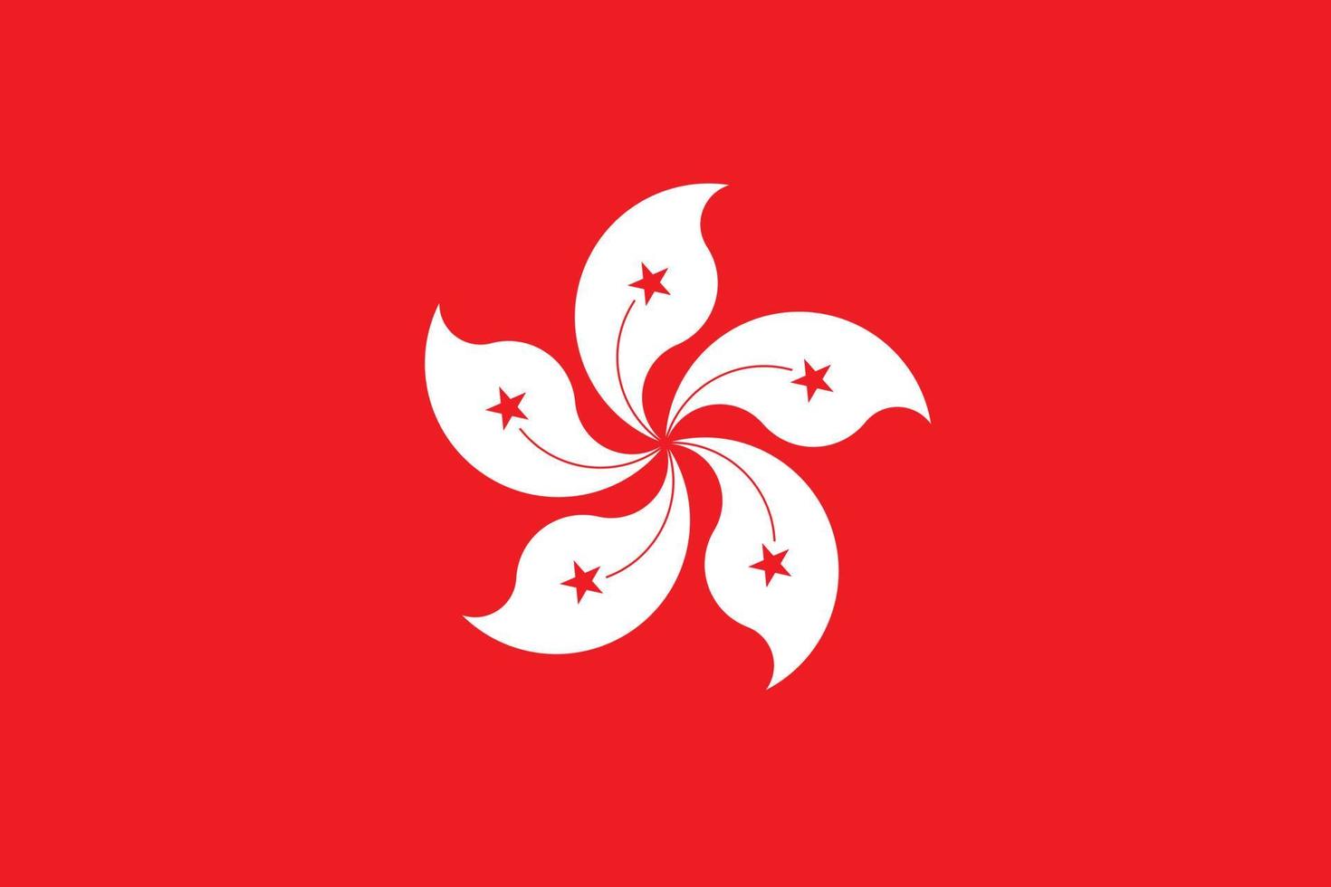 Hong Kong flagga vektor