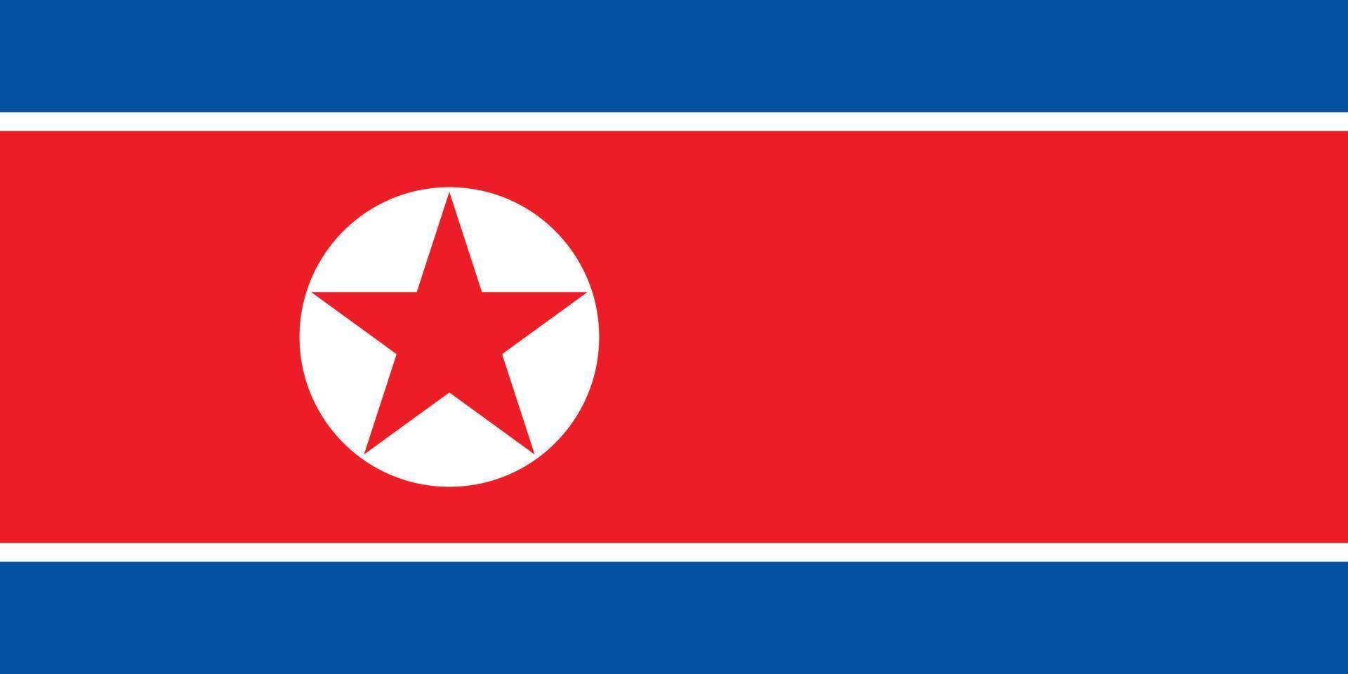 nordkorea flagge vektor