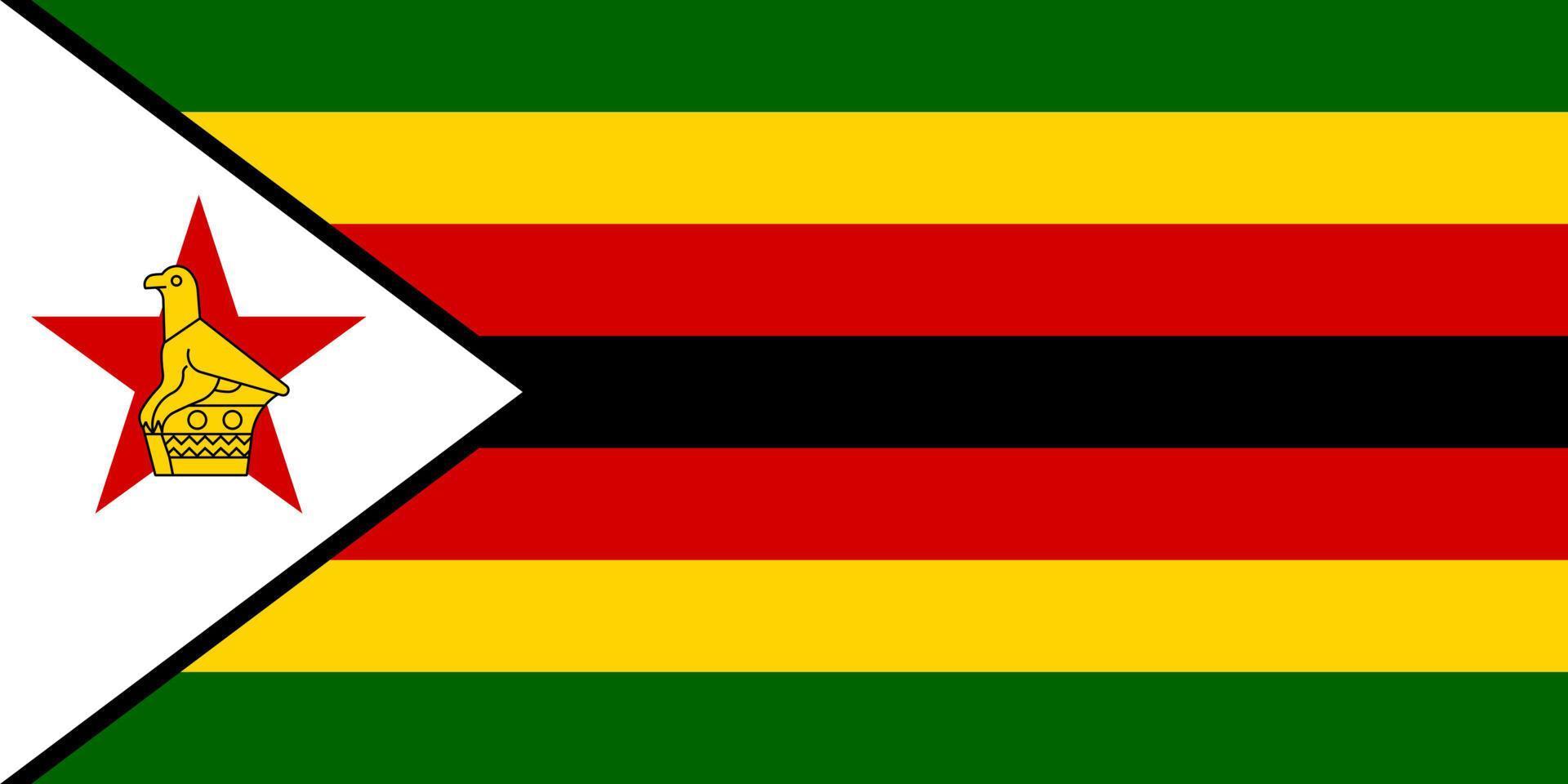zimbabwe flaggvektor vektor