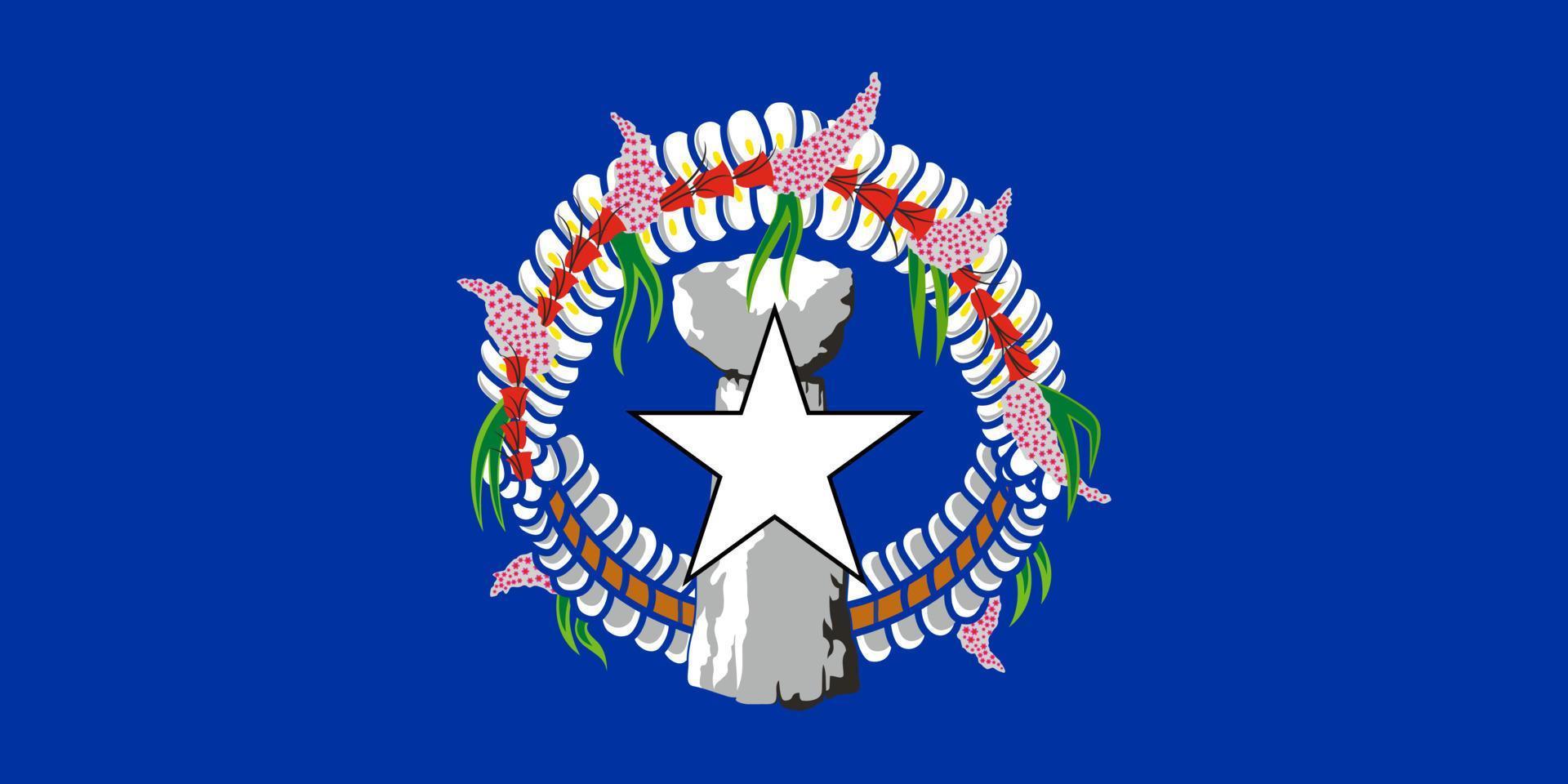 Northern Mariana Islands flagga vektor