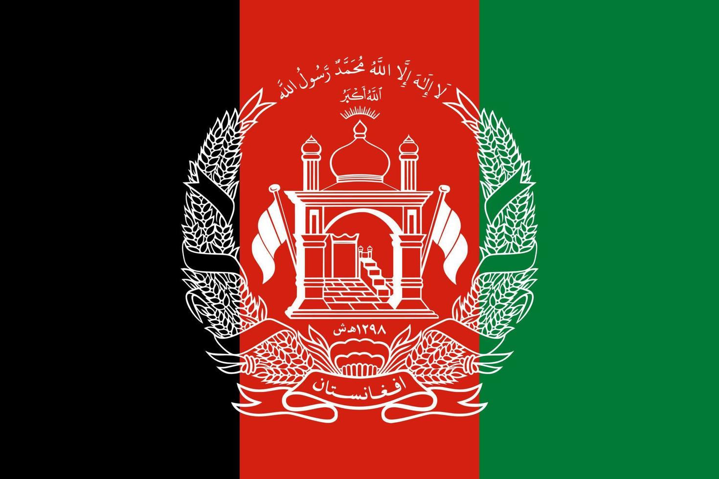 afghanistan flagge vektor