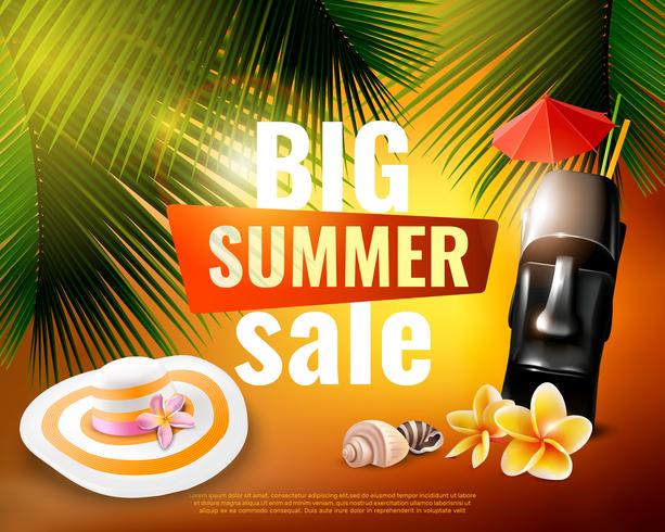 Hawaiian Summer Sale-Poster vektor