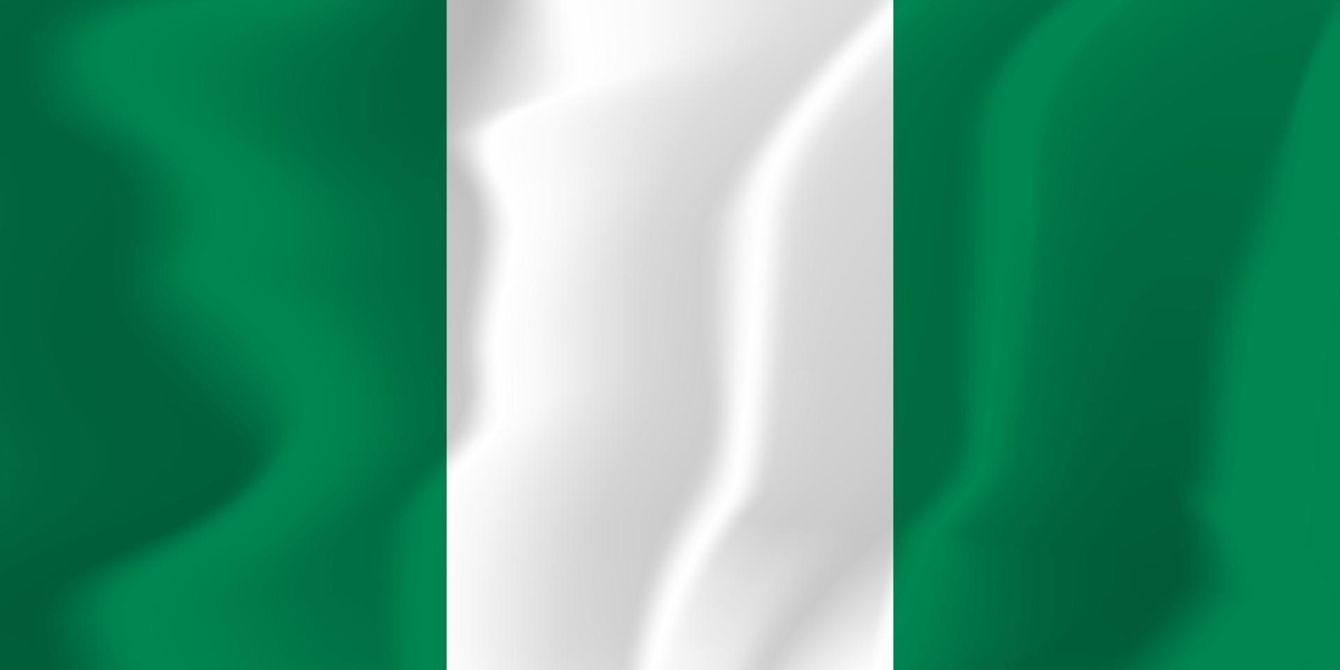 nigeria national wehende flagge hintergrund illustration vektor