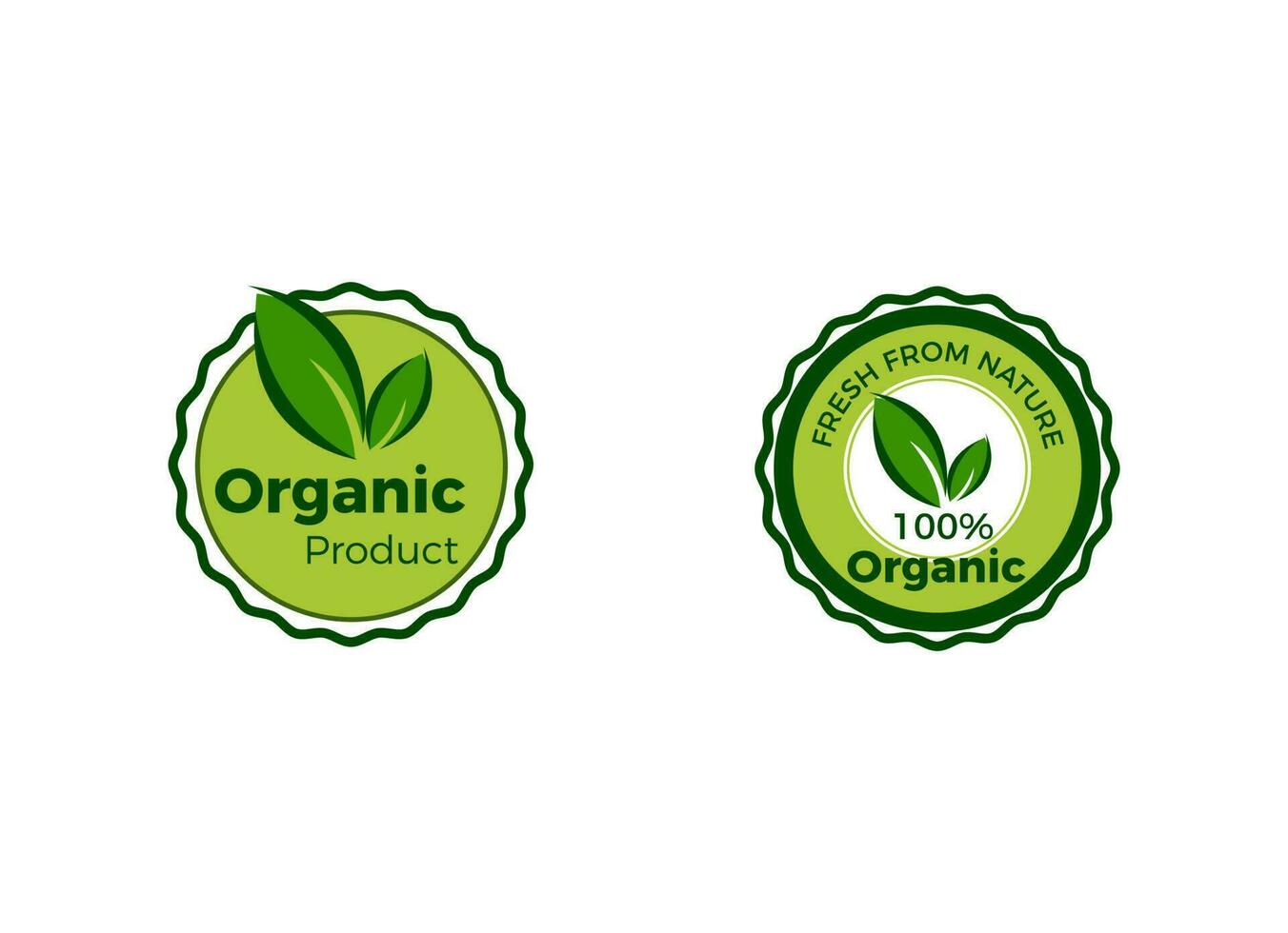 das Bio- und Naturlogo. Inspiration für frische Lebensmittelstempel-Logodesigns. vektor