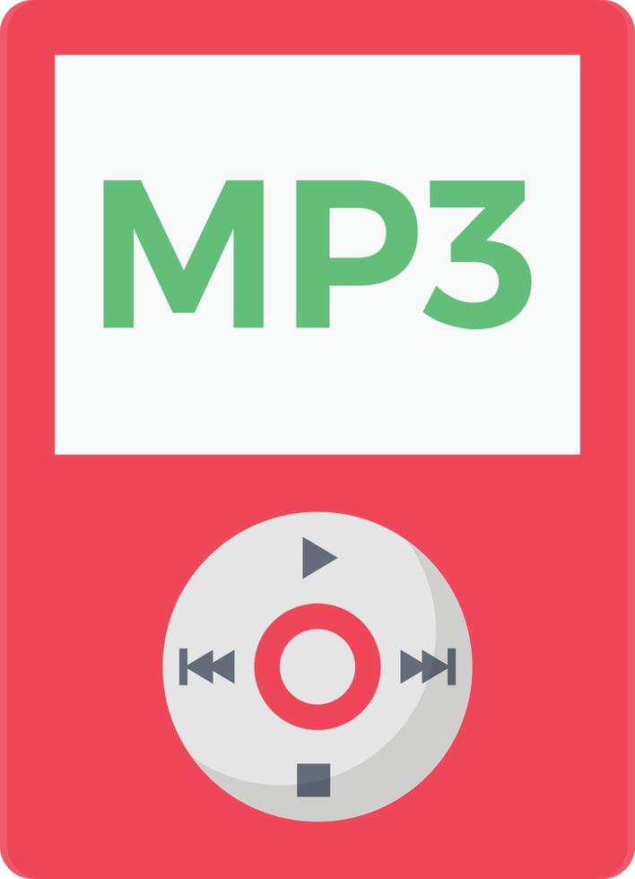 MP3-Player-Vektor-Illustration auf einem transparenten Hintergrund. Symbole in Premiumqualität. Vektor-flaches Symbol für Konzept und Grafikdesign. vektor