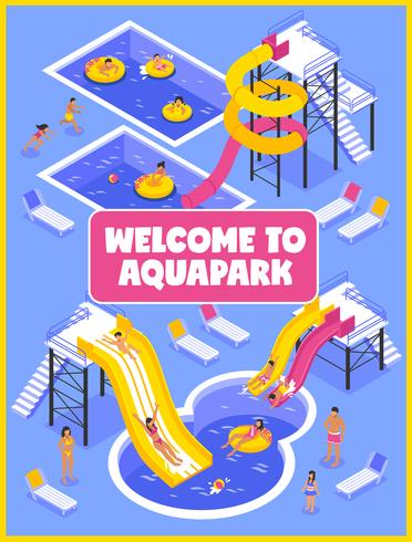 Aquapark-Plakat vektor