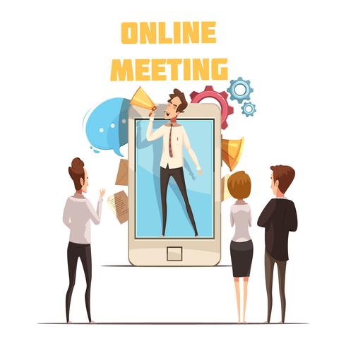 Online-Meeting-Konzept vektor
