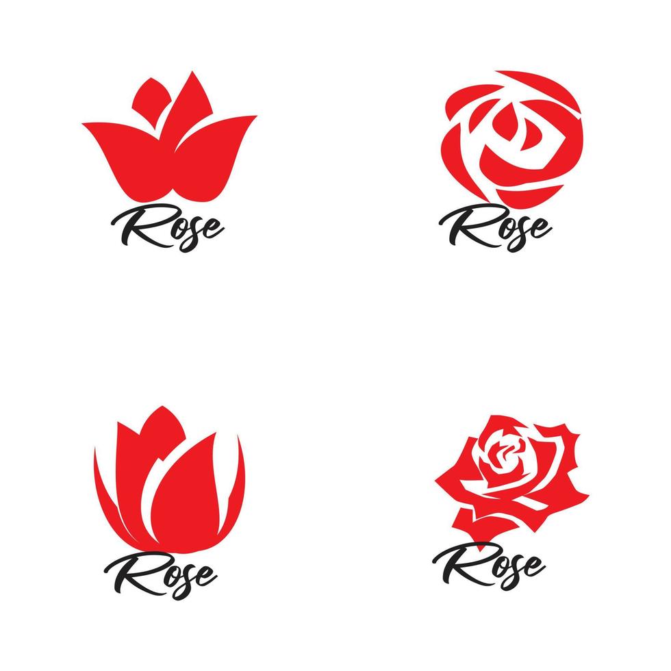 Rosenblüten-Symbol-Logo-Design vektor
